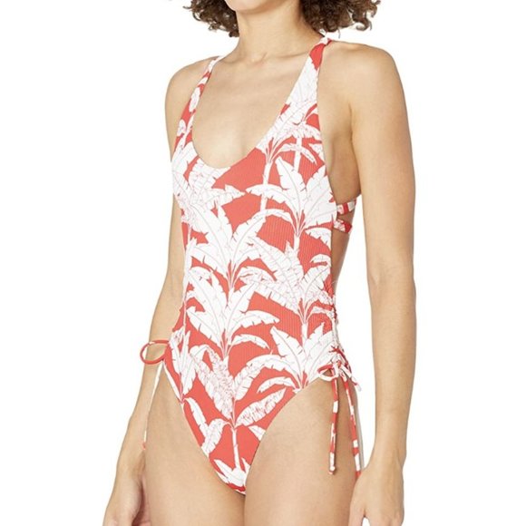 Body Glove Missy Ruched Side One Piece Swimsuit Tropik Vibe Floral - Picture 1 of 5